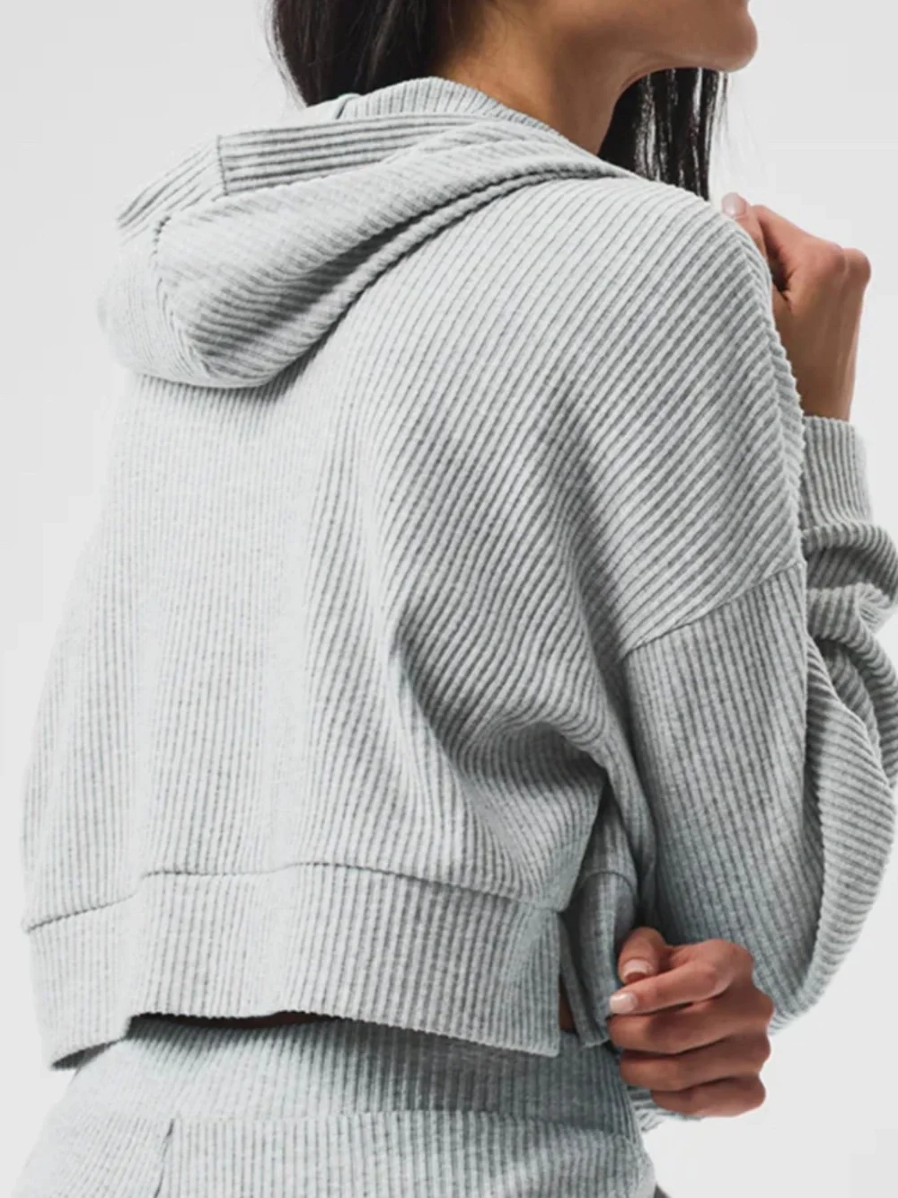 Alo Yoga Muse Hoodie and Sweatpants Set in Heather Grey Size Small